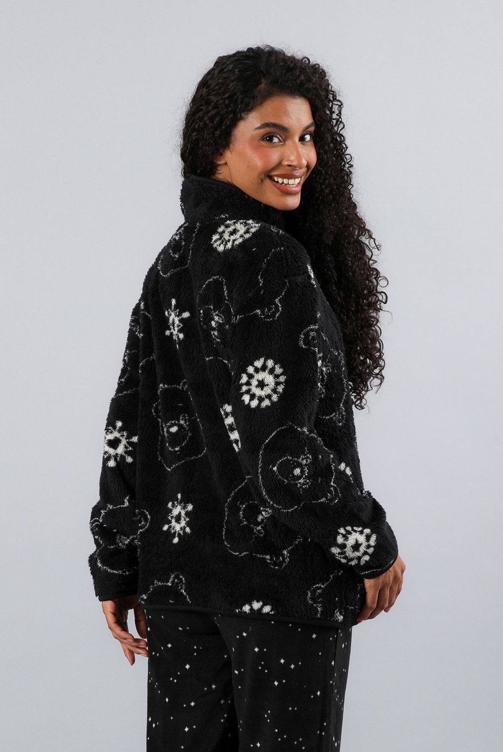 FLORES - Polerón Coralfleece Con Cuello Alto Mujer Flores