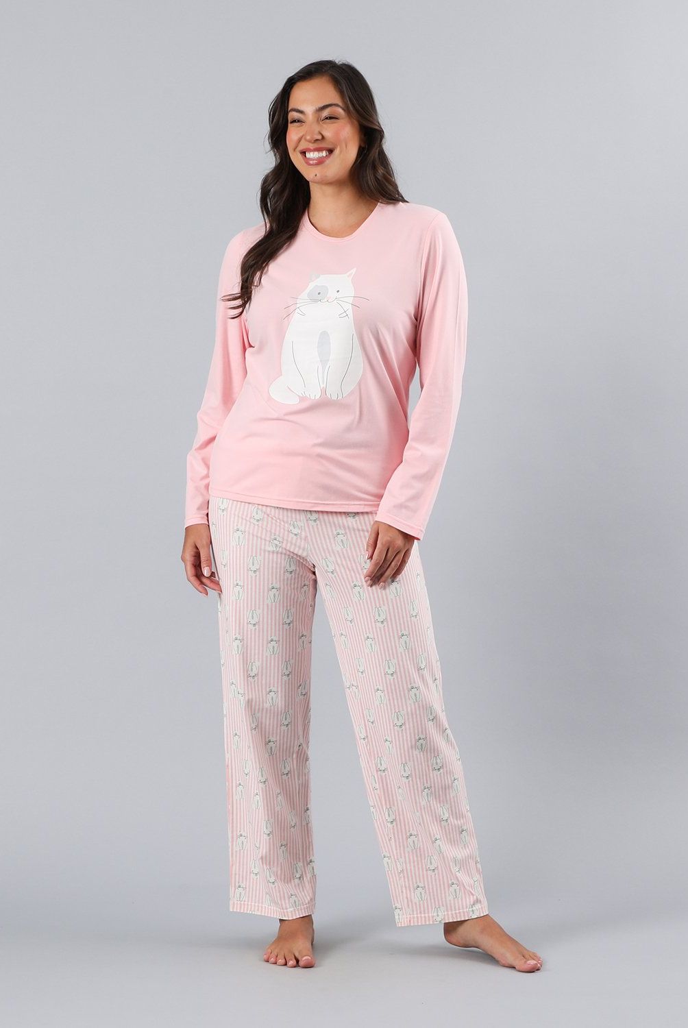 FLORES - Pijama Cuello Redondo Mujer Flores
