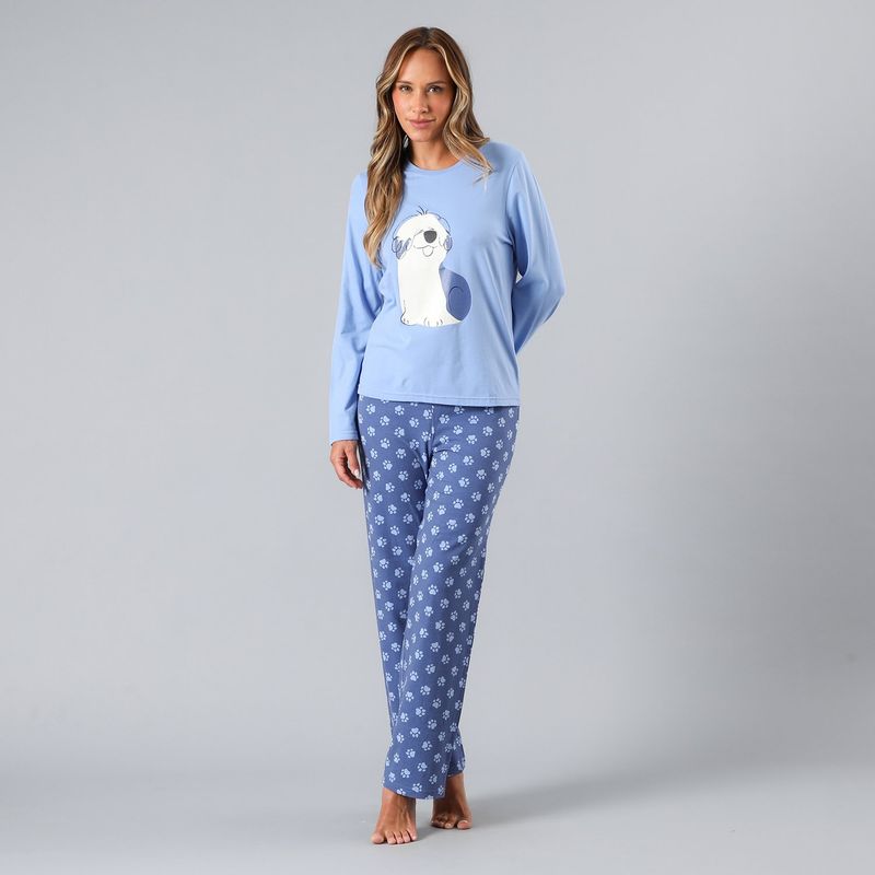 FLORES - Pijama Cuello Redondo Mujer Flores