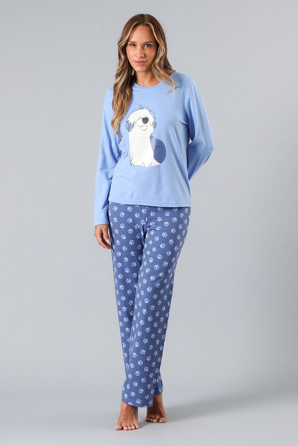 FLORES - Pijama Cuello Redondo Mujer Flores