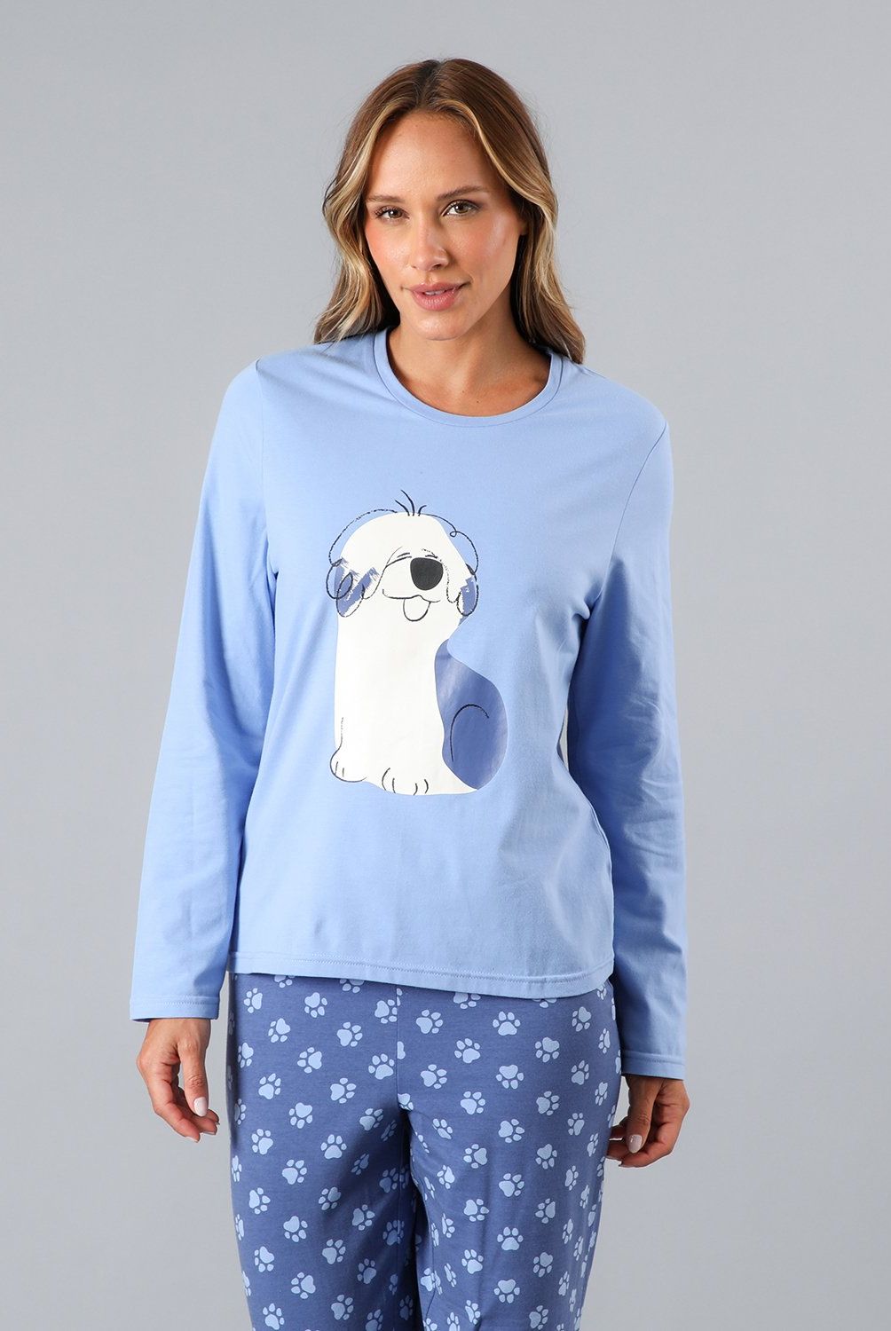 FLORES - Pijama Cuello Redondo Mujer Flores