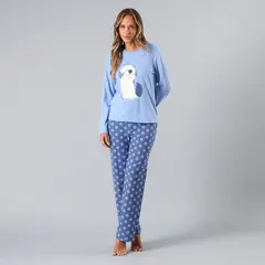 FLORES - Pijama Cuello Redondo Mujer