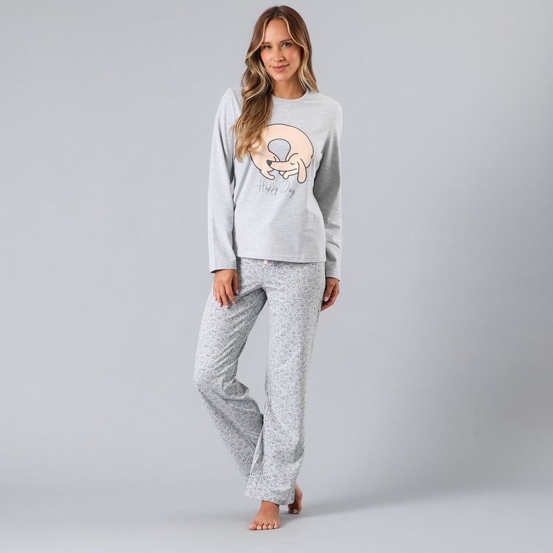 FLORES - Pijama Cuello Redondo Mujer Flores