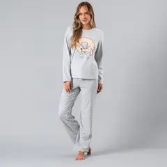 FLORES - Pijama Cuello Redondo Mujer