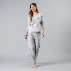 FLORES - Pijama Cuello Redondo Mujer