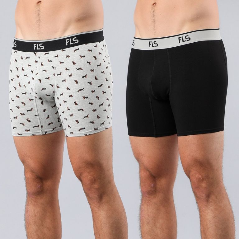 FLORES Pack 2 Boxer Medio Hombre