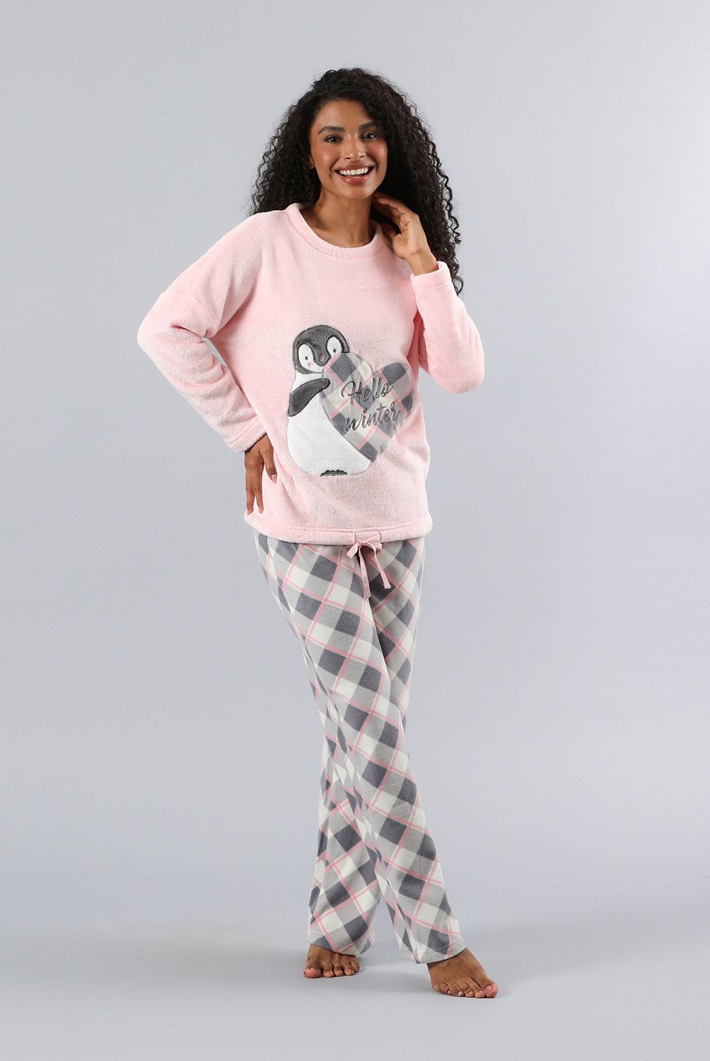 FLORES - Pijama Coral/Microfleece Ajustable Mujer Flores