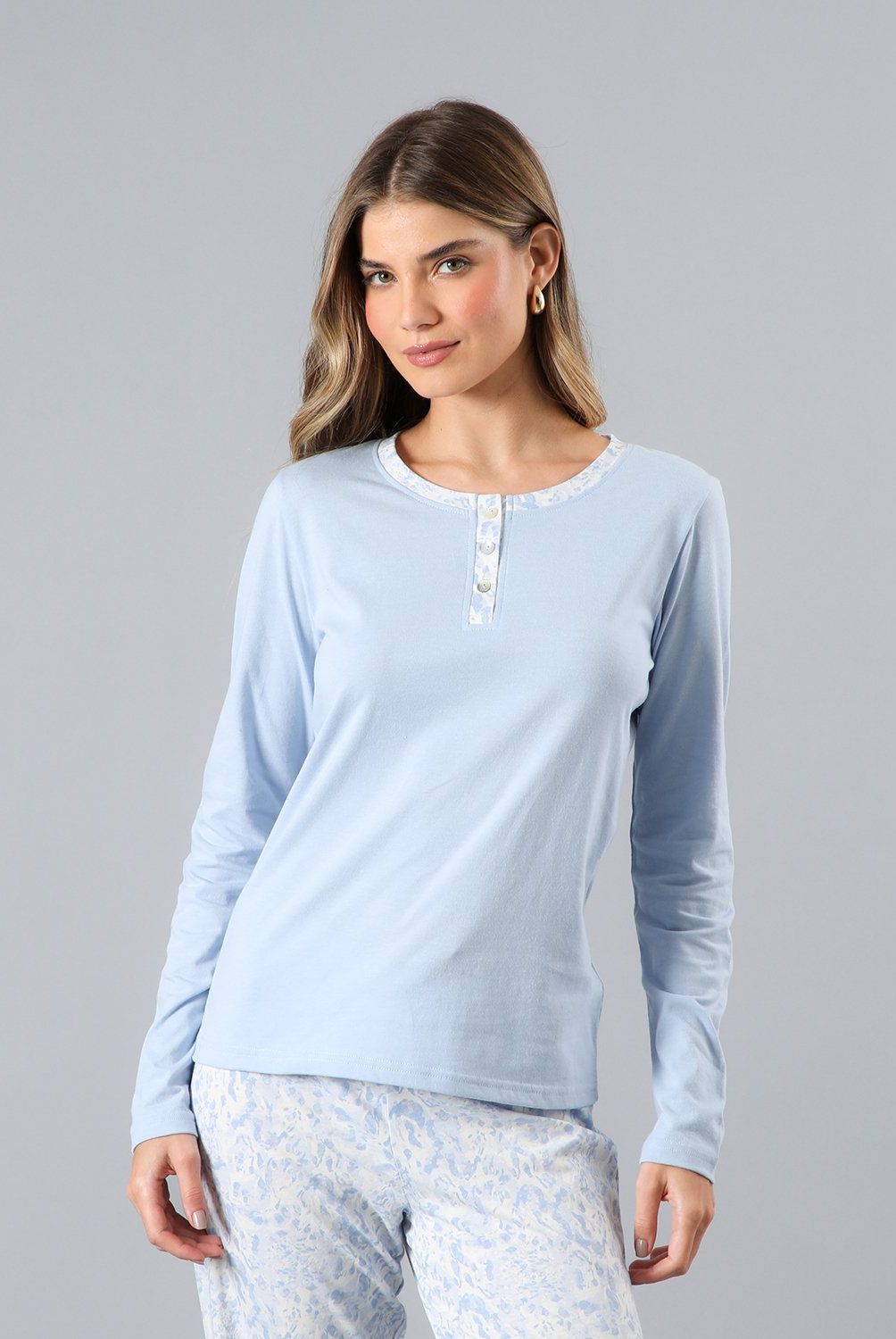 FLORES - Pijamas Top + Pantalon En Caja Mujer Flores