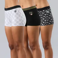 FLORES - Pack de 3 Boxer Short Algodón Mujer