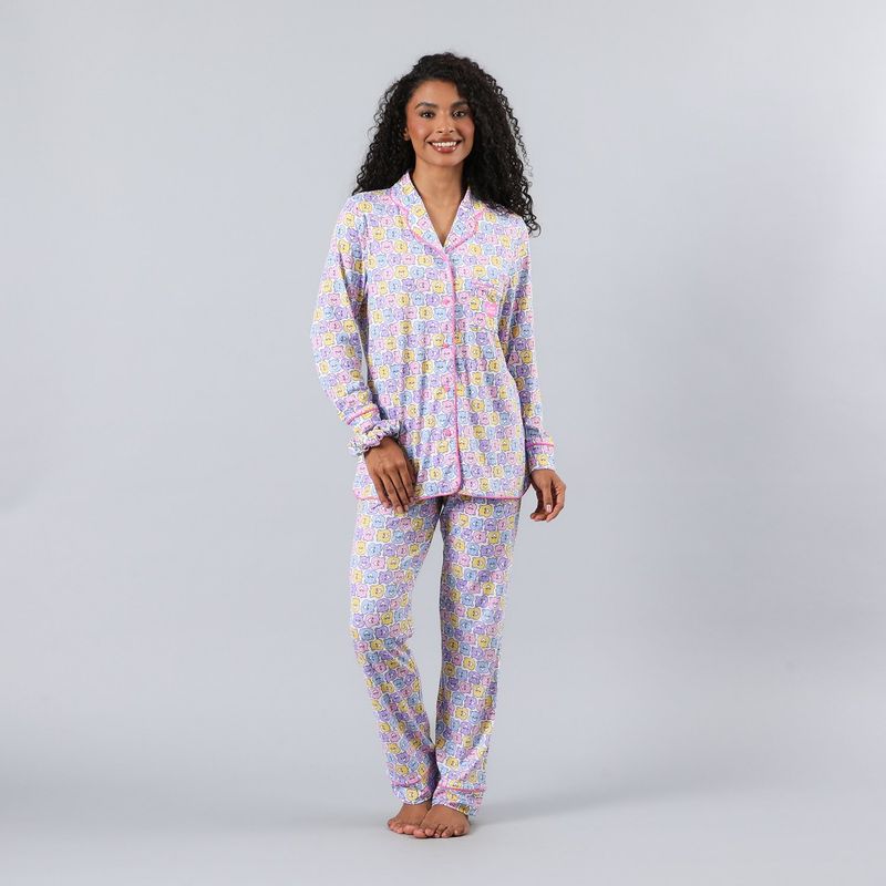 FLORES - Set Camisero + Pantalon Mujer Flores