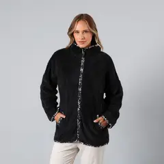FLORES - Polerón Coralfleece Con Cuello Alto Mujer