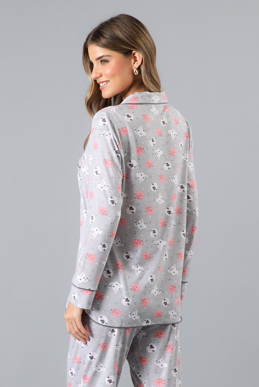 FLORES - Set Camisero + Pantalon Mujer Flores
