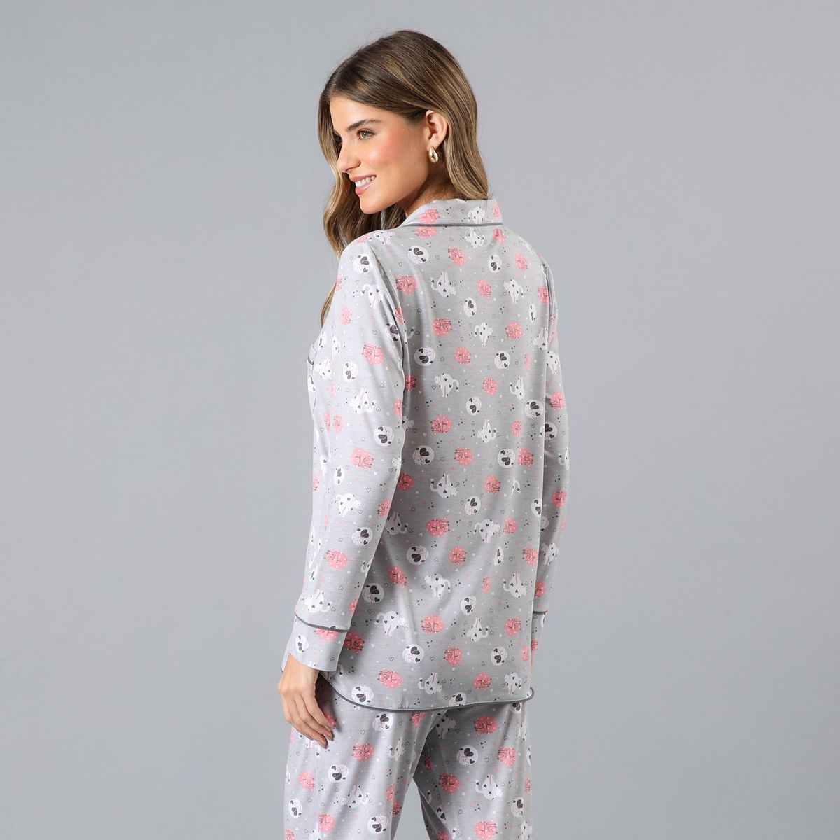 FLORES - Set Camisero + Pantalon Mujer Flores