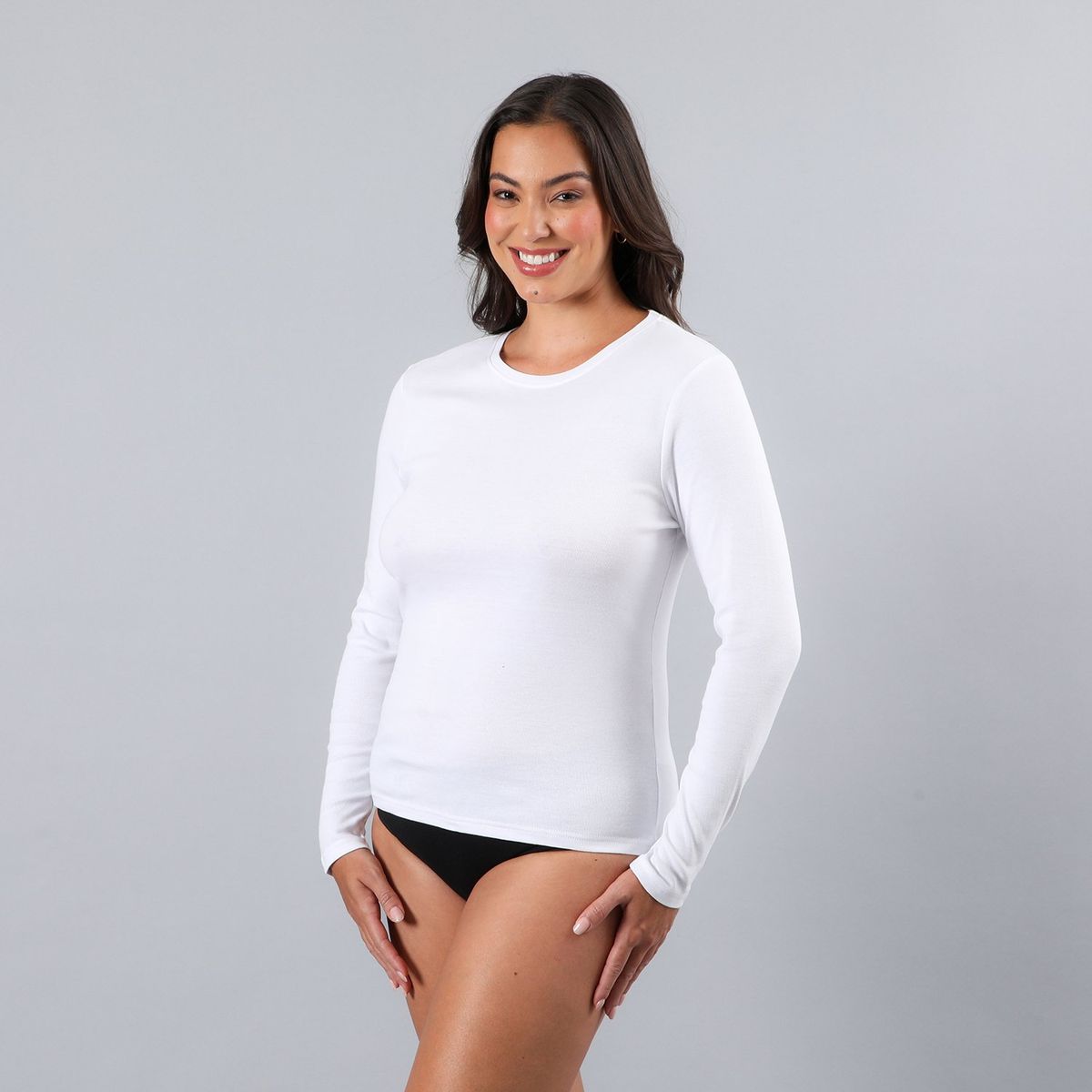 FLORES - Camiseta Cuello Redondo Mujer Flores