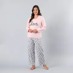 FLORES - Pijama Cuello Redondo Mujer