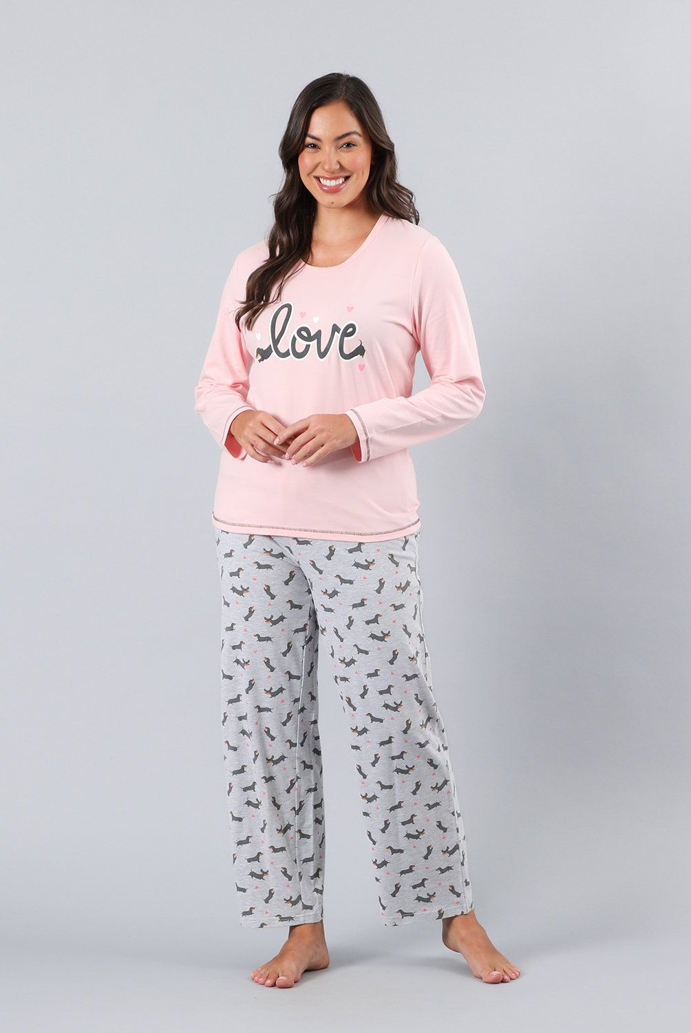 FLORES - Pijama Cuello Redondo Mujer Flores