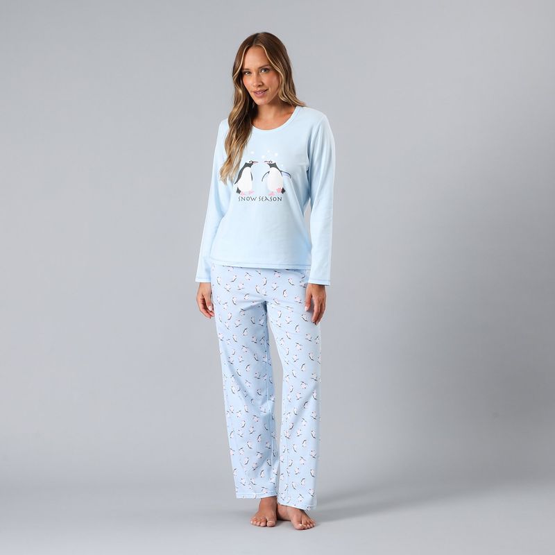 FLORES - Pijama Cuello Redondo Mujer Flores