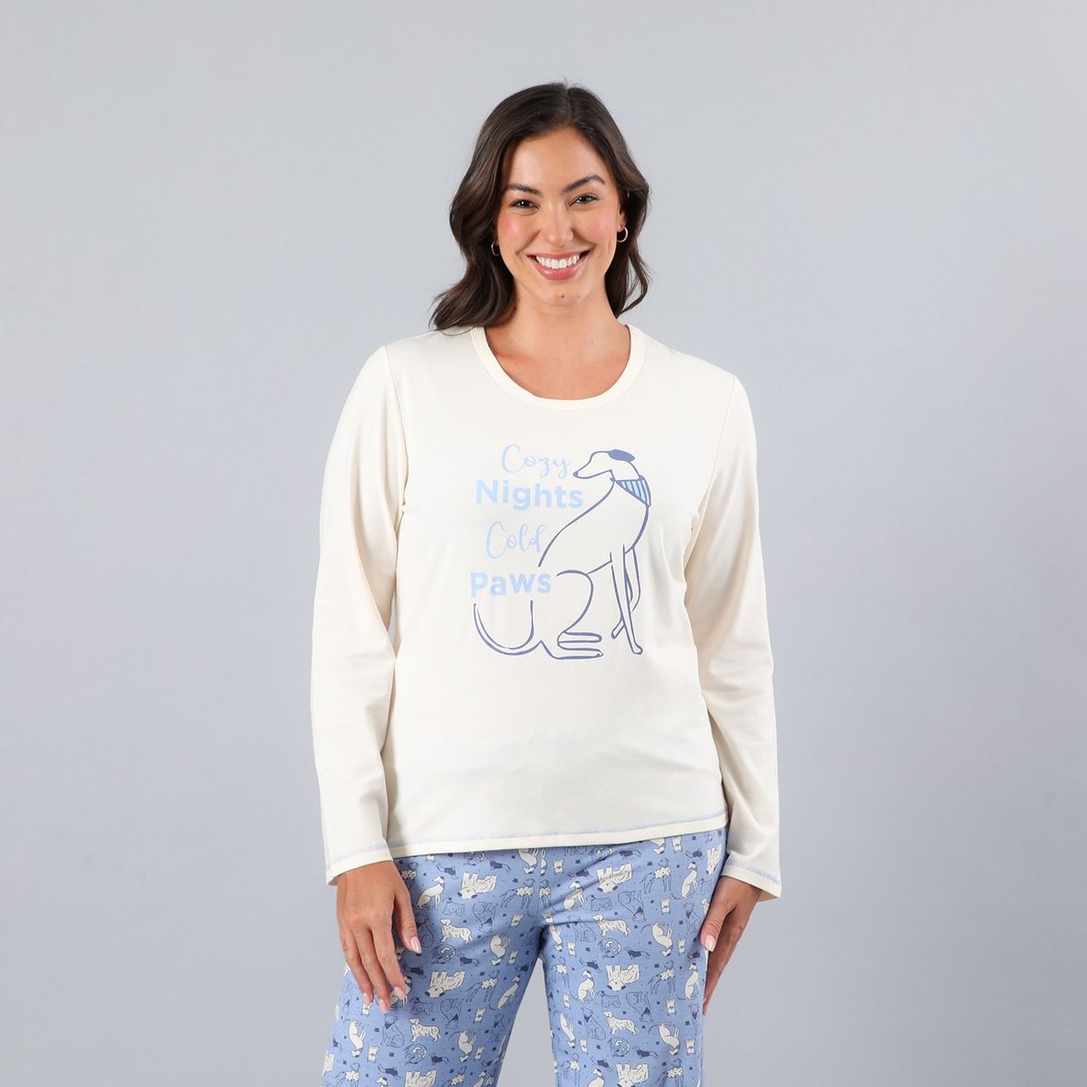 FLORES - Pijama Cuello Redondo Mujer Flores