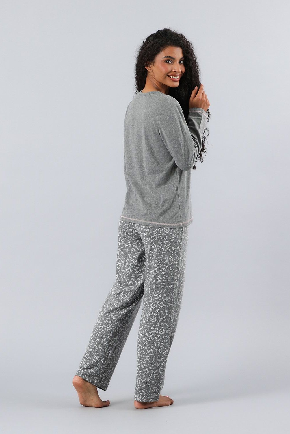 FLORES - Pijama Cuello Redondo Mujer Flores