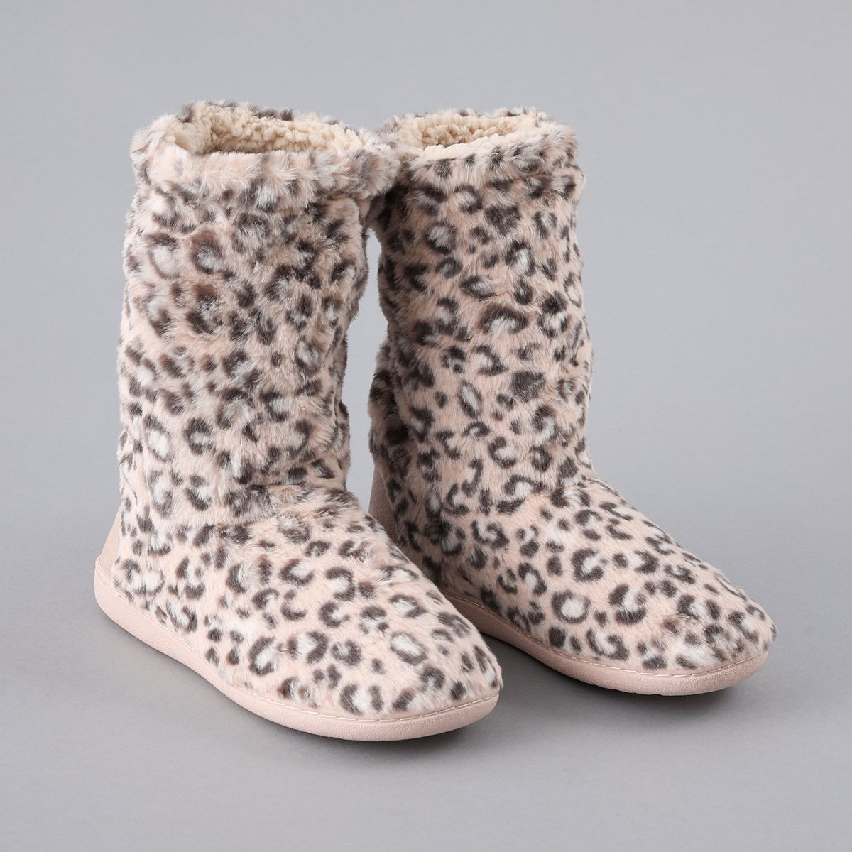 FLORES - Bota Fur Animal Print Mujer Flores