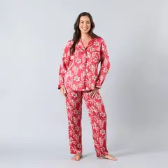 FLORES - Set Camisero + Pantalon Satin Print Mujer