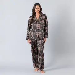 FLORES - Set Camisero + Pantalon Satin Print Mujer