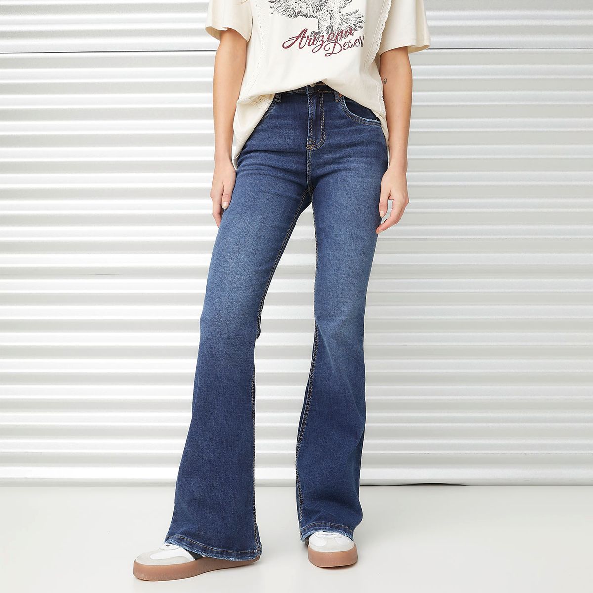 AMERICANINO - Jeans Balloon Tiro Medio Mujer Americanino