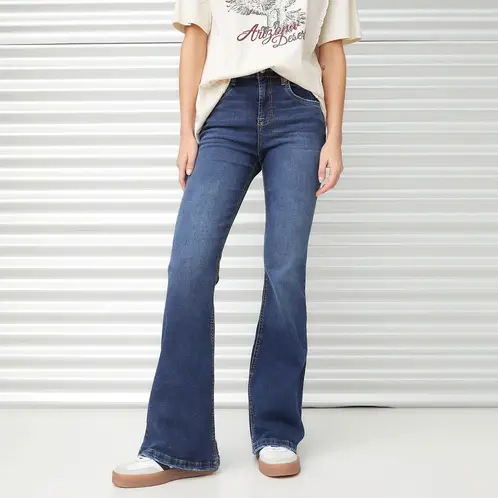 AMERICANINO - Jeans Balloon Tiro Medio Mujer