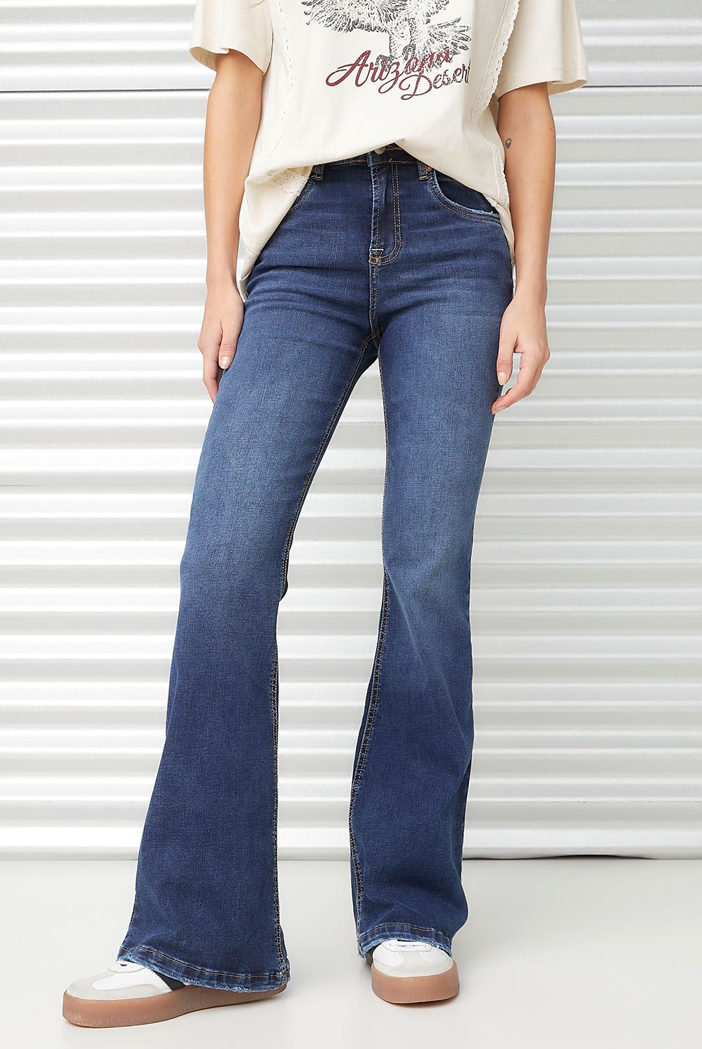 AMERICANINO - Jeans Balloon Tiro Medio Mujer Americanino