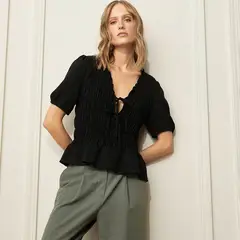 BASEMENT - Blusa Manga Corta Mujer