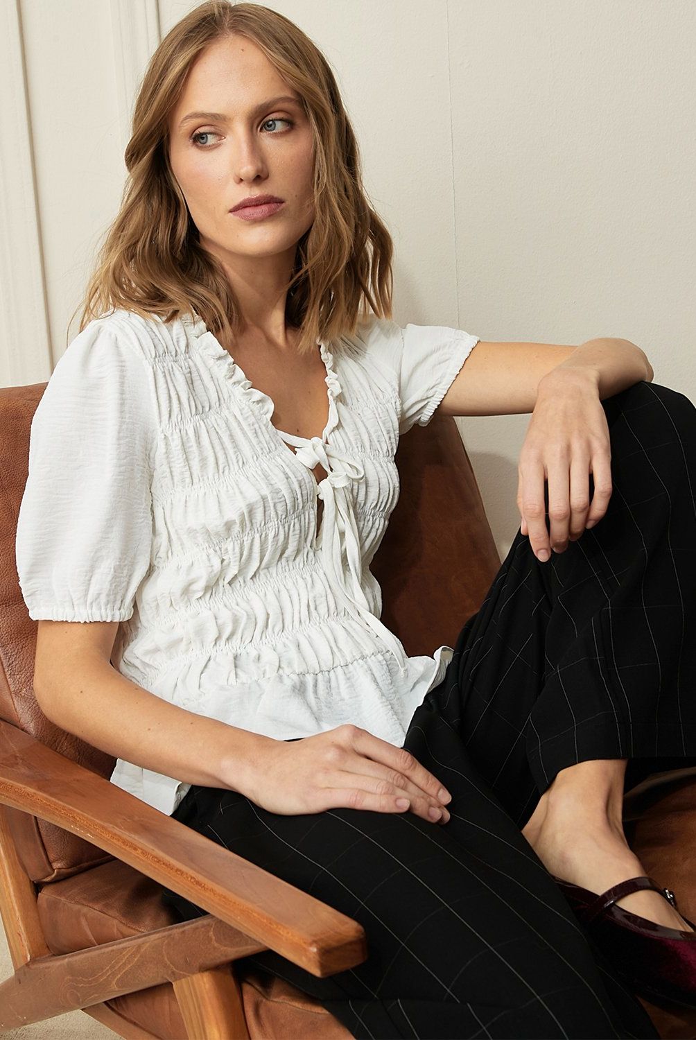 BASEMENT - Blusa Manga Corta Mujer Basement