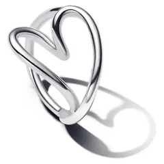 PANDORA - Anillo Corazon De Plata Mujer