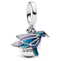 Charm Colgante Doble Colibrí Mujer