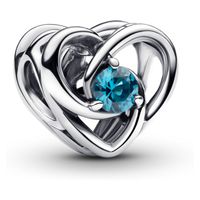 Charm Corazón Y Gemas De Plata Mujer