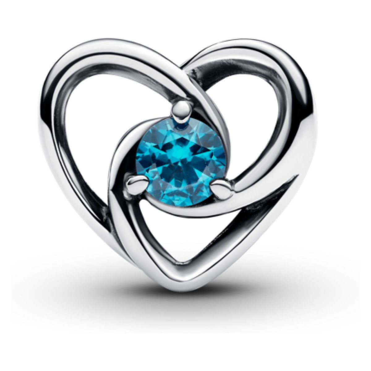 PANDORA - Charm Corazón Y Gemas De Plata Mujer Pandora