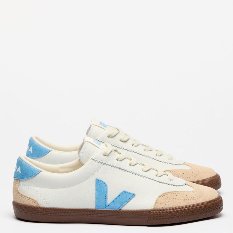 VEJA - Volley White Aqu Ba Zapatilla Urbana Mujer Cuero Blanco Veja
