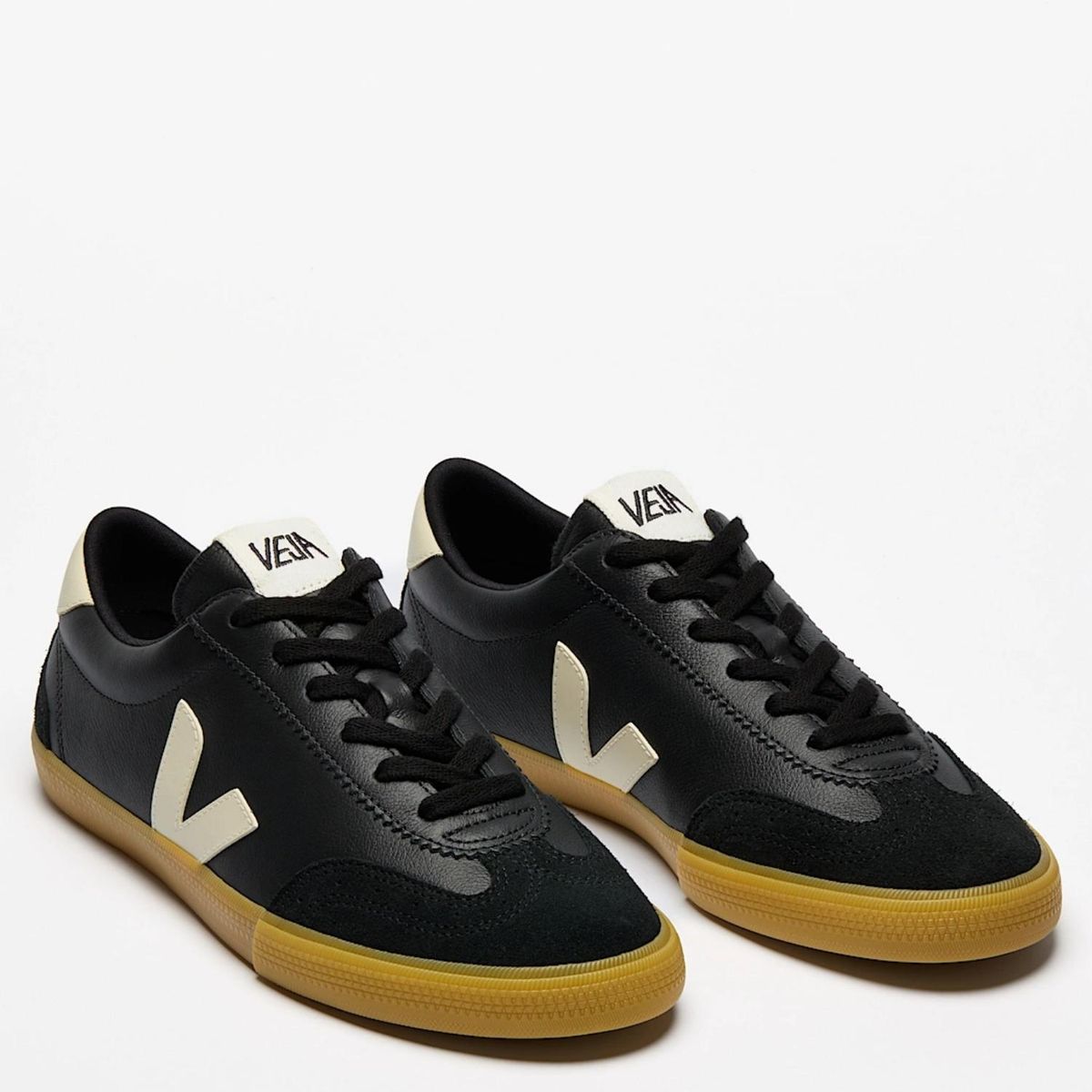 VEJA - Volley Black Pier Zapatilla Urbana Mujer Cuero Negro Veja