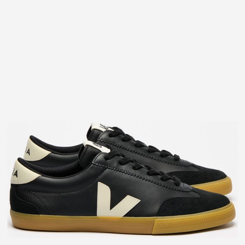 VEJA - Volley Black Pier Zapatilla Urbana Mujer Cuero Negro Veja
