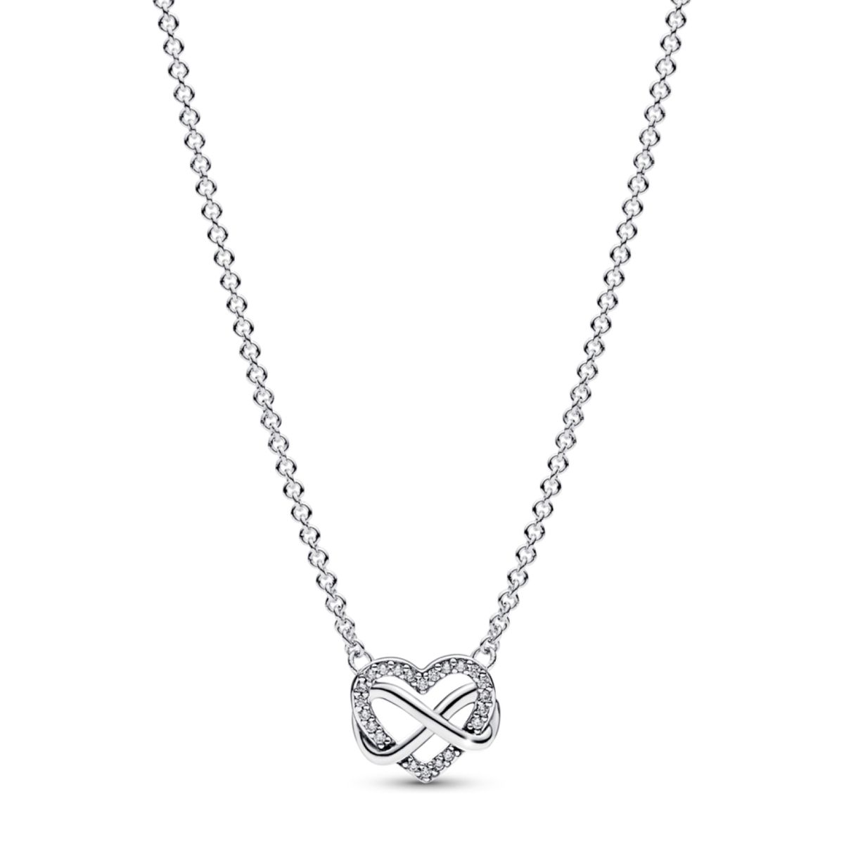 PANDORA - Collar Corazón Infinito De Plata Mujer Pandora