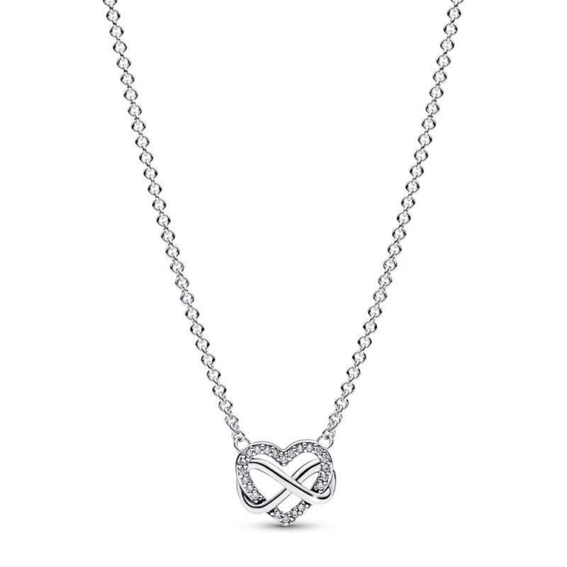 PANDORA - Collar Corazón Infinito De Plata Mujer Pandora