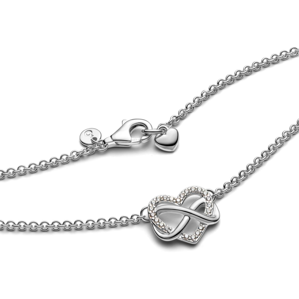 PANDORA - Collar Corazón Infinito De Plata Mujer Pandora