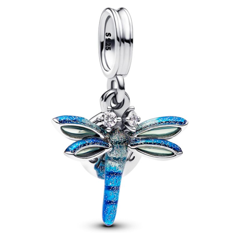 PANDORA - Charm Colgante Doble Libélula De Plata Mujer Pandora