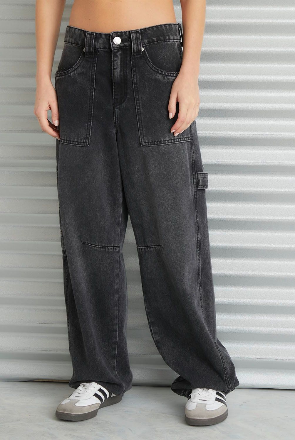 AMERICANINO - Jeans Cargo Tiro Medio Mujer Americanino
