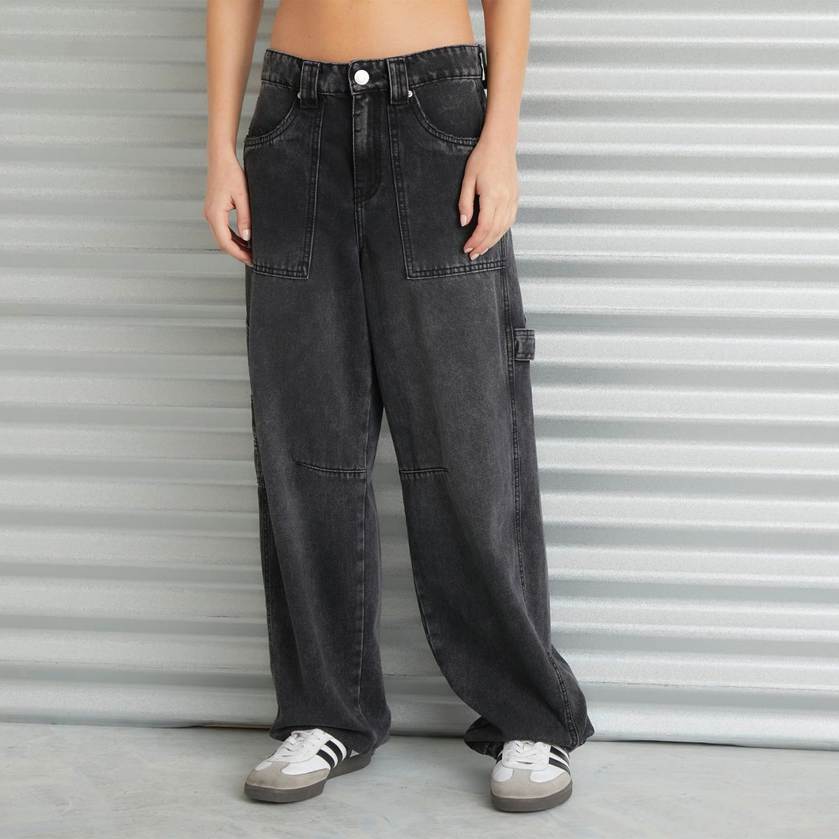AMERICANINO - Jeans Cargo Tiro Medio Mujer Americanino