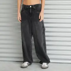 AMERICANINO - Jeans Cargo Tiro Medio Mujer