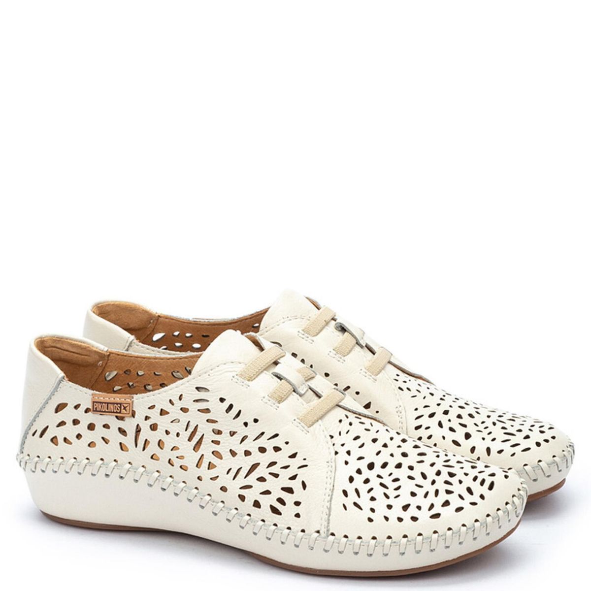 PIKOLINOS - Zapatilla Urbana Mujer Cuero Blanco Pikolinos