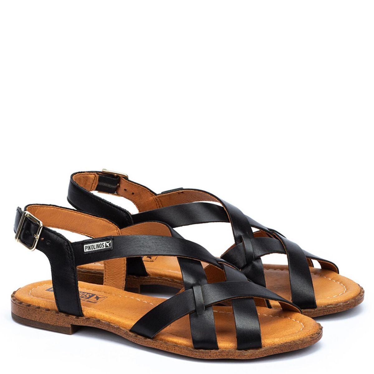 PIKOLINOS - Sandalia Mujer Cuero Negro Pikolinos