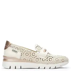 PIKOLINOS - Mocasín Mujer Cuero Blanco