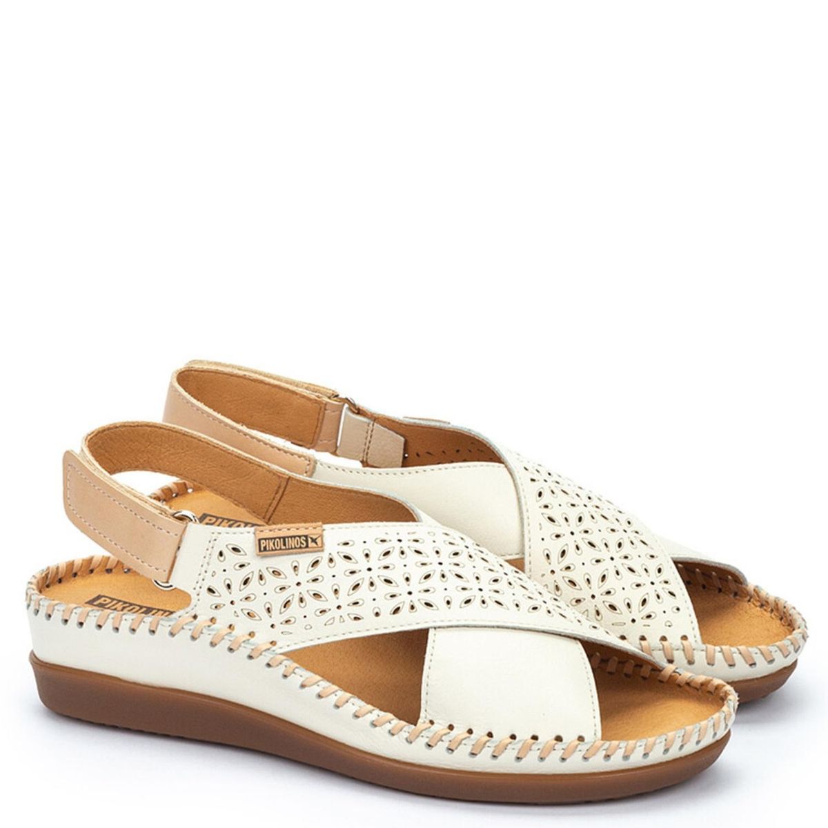 PIKOLINOS - Sandalia Mujer Cuero Blanco Pikolinos