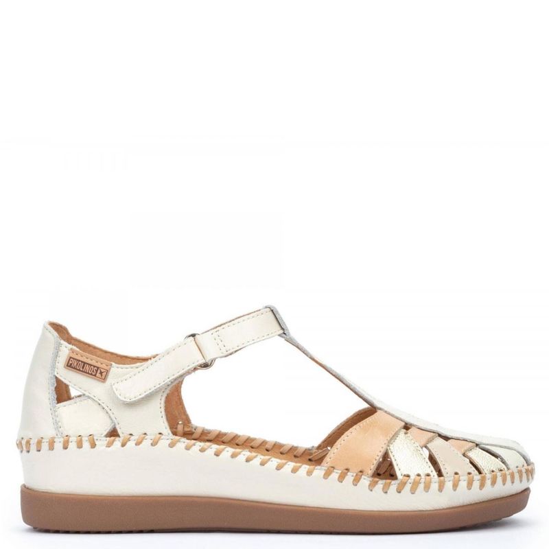 PIKOLINOS - Sandalias Mujer Cuero Blanco Pikolinos